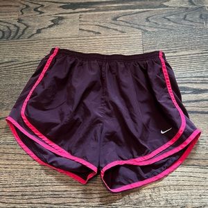 Nike Maroon and Pink Tempo Shorts - L